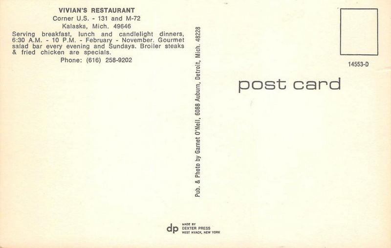 Vivians Restaurant - Vintage Postcard